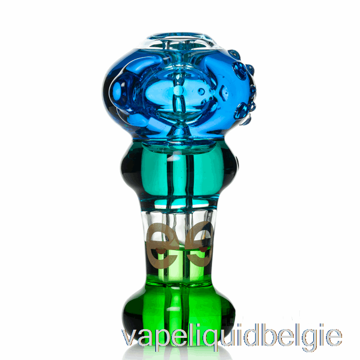 Vape Vloeibare Cheech Glas Drievoudig Invriesbare Lepel Handpijp Blauw / Groenblauw / Groen